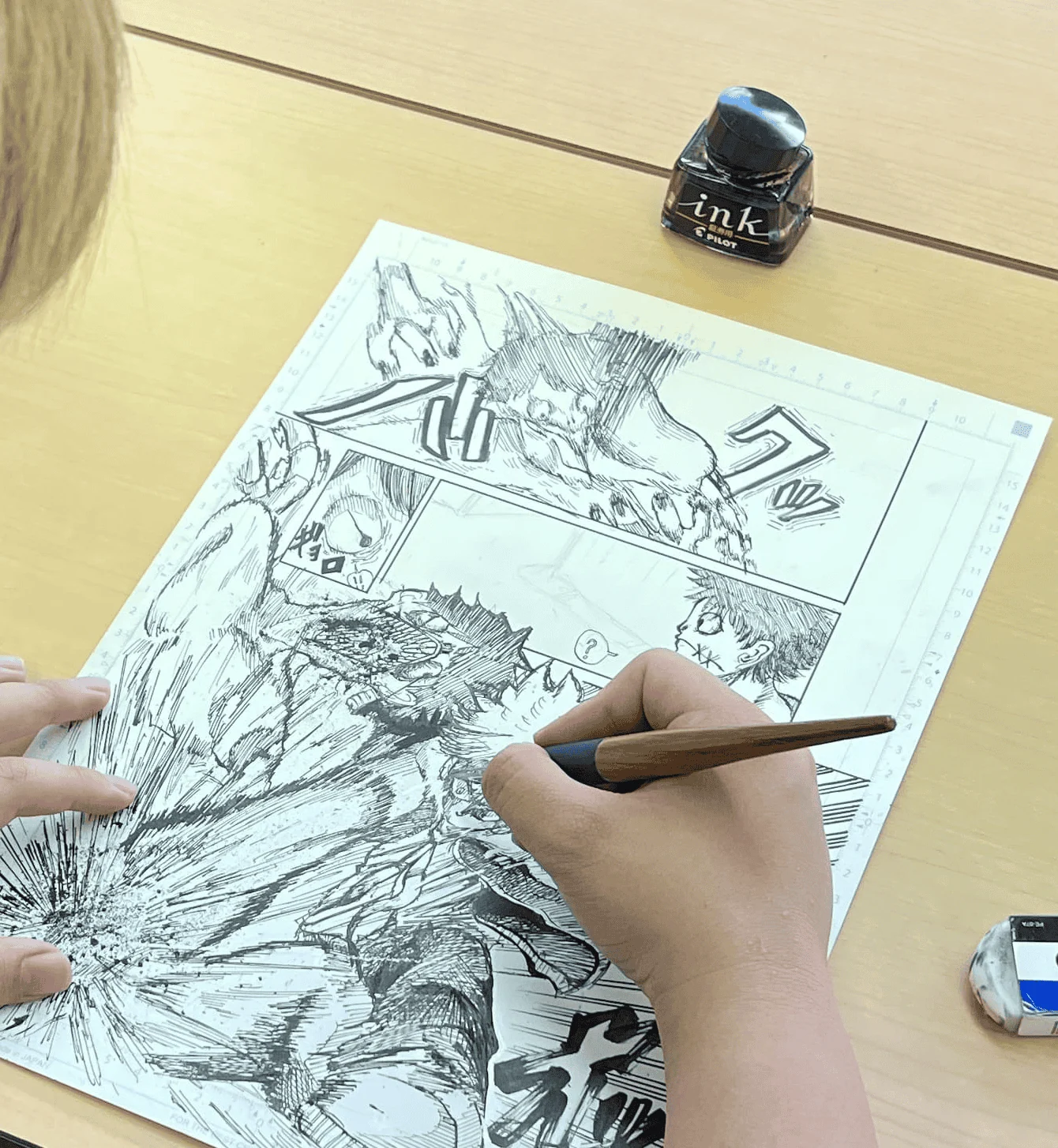 マンガ制作の様子 — レッスン・作品 01